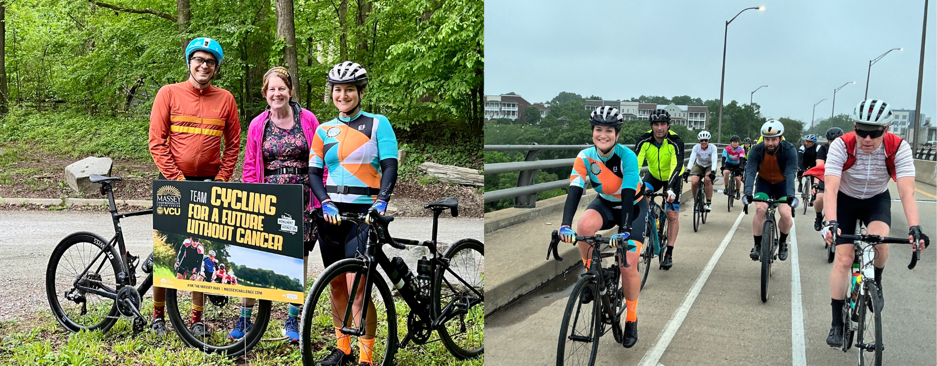 Participants during cycling event