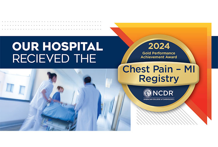 2024 NCDR Chest Pain - MI Registry Gold Performance Achievement Award badge